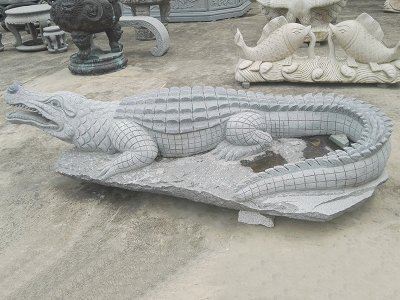 石雕鳄鱼(编号：04)